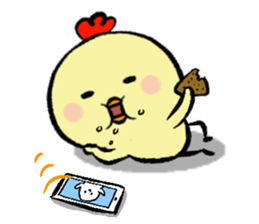 Chicken things a basket sticker #14923061