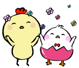 Chicken things a basket sticker #14923093