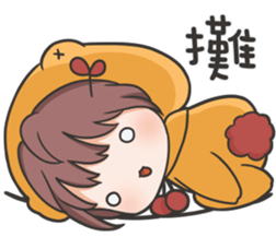 Jojo's friend-the yellow hat-2 sticker #14924947