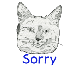 Monochrome cats (English) sticker #14925240