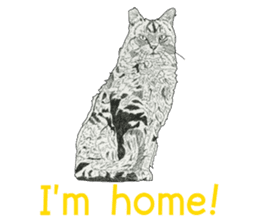Monochrome cats (English) sticker #14925250