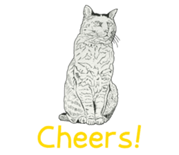 Monochrome cats (English) sticker #14925258
