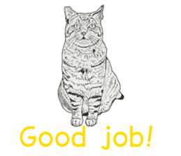 Monochrome cats (English) sticker #14925264