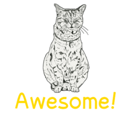 Monochrome cats (English) sticker #14925267