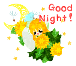 Pretty little people of dandelion sticker #14925463