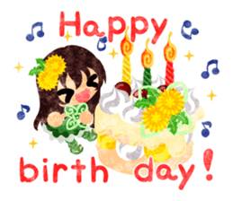 Pretty little people of dandelion sticker #14925478