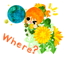 Pretty little people of dandelion sticker #14925482