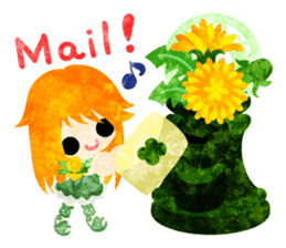 Pretty little people of dandelion sticker #14925488