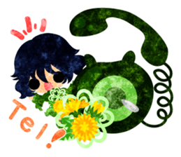 Pretty little people of dandelion sticker #14925489