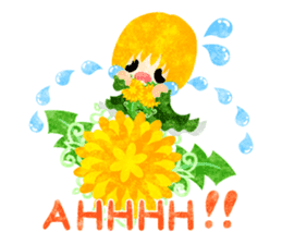 Pretty little people of dandelion sticker #14925492