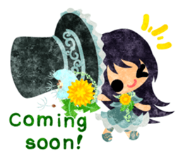 Pretty little people of dandelion sticker #14925493