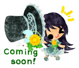 Pretty little people of dandelion sticker #14925493