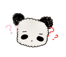 Kawaii Fluffy Panda sticker #14925542
