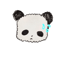 Kawaii Fluffy Panda sticker #14925543