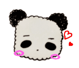Kawaii Fluffy Panda sticker #14925547