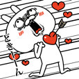 顔芸うさぎ ラブver | LINE STORE