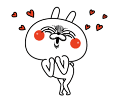 Rabbit expression is too rich (love) sticker #14926008