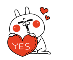 Rabbit expression is too rich (love) sticker #14926016