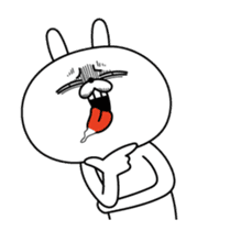 Rabbit expression is too rich (love) sticker #14926019