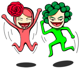 OH!Cauliflower Man & Rose Woman(MY LOVE) sticker #14926891