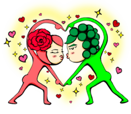 OH!Cauliflower Man & Rose Woman(MY LOVE) sticker #14926892
