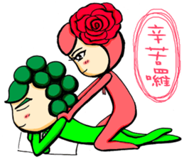 OH!Cauliflower Man & Rose Woman(MY LOVE) sticker #14926894