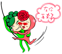 OH!Cauliflower Man & Rose Woman(MY LOVE) sticker #14926911