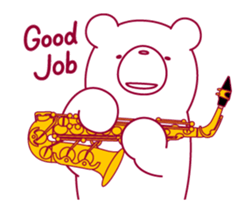 The bear."UGOKUMA"He plays a saxophone.2 sticker #14926918