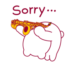 The bear."UGOKUMA"He plays a saxophone.2 sticker #14926920