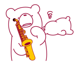 The bear."UGOKUMA"He plays a saxophone.2 sticker #14926924