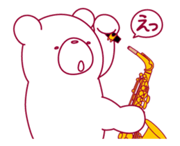 The bear."UGOKUMA"He plays a saxophone.2 sticker #14926926