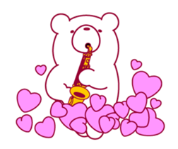 The bear."UGOKUMA"He plays a saxophone.2 sticker #14926927