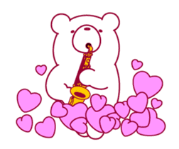 The bear."UGOKUMA"He plays a saxophone.2 sticker #14926927