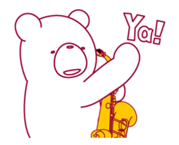The bear."UGOKUMA"He plays a saxophone.2 sticker #14926928