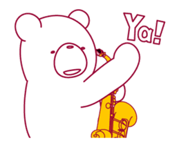 The bear."UGOKUMA"He plays a saxophone.2 sticker #14926928