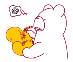 The bear."UGOKUMA"He plays a saxophone.2 sticker #14926929