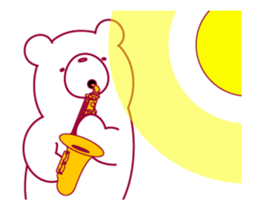 The bear."UGOKUMA"He plays a saxophone.2 sticker #14926930