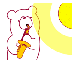 The bear."UGOKUMA"He plays a saxophone.2 sticker #14926930