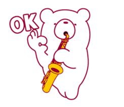 The bear."UGOKUMA"He plays a saxophone.2 sticker #14926931