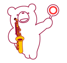 The bear."UGOKUMA"He plays a saxophone.2 sticker #14926932