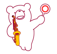 The bear."UGOKUMA"He plays a saxophone.2 sticker #14926932