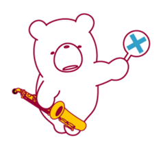 The bear."UGOKUMA"He plays a saxophone.2 sticker #14926933