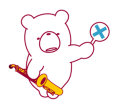 The bear."UGOKUMA"He plays a saxophone.2 sticker #14926933