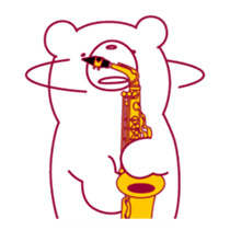 The bear."UGOKUMA"He plays a saxophone.2 sticker #14926934