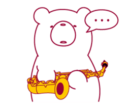 The bear."UGOKUMA"He plays a saxophone.2 sticker #14926935