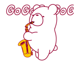 The bear."UGOKUMA"He plays a saxophone.2 sticker #14926936