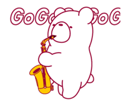 The bear."UGOKUMA"He plays a saxophone.2 sticker #14926936