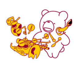 The bear."UGOKUMA"He plays a saxophone.2 sticker #14926937