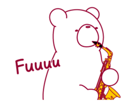 The bear."UGOKUMA"He plays a saxophone.2 sticker #14926941