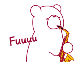 The bear."UGOKUMA"He plays a saxophone.2 sticker #14926941